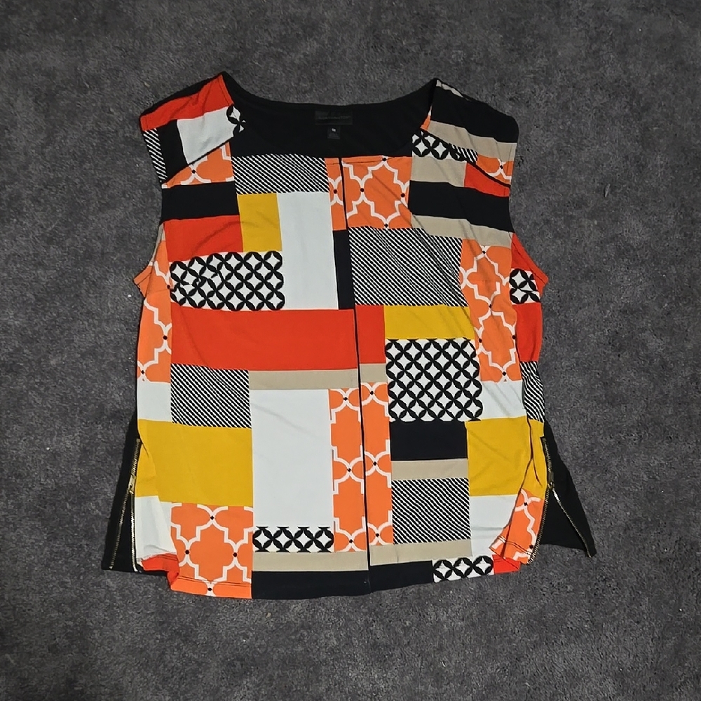 Worthington Multicolor Patchwork Tank Top